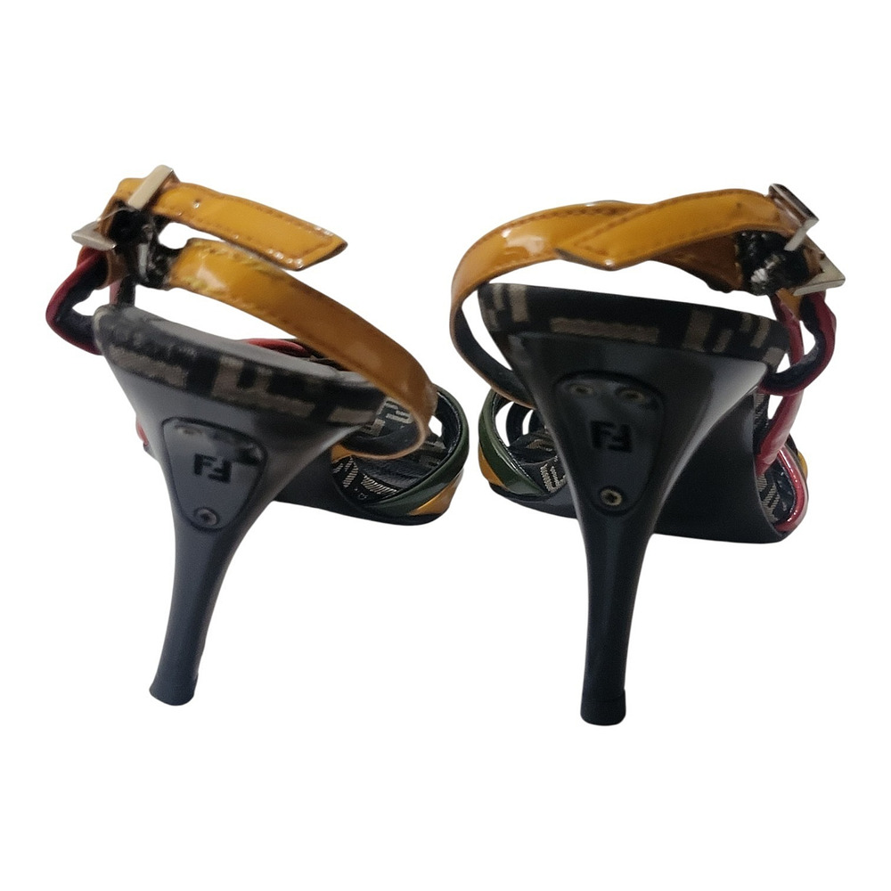 Fendi Slingback Women Italy Shoes Heels Multi Color Size 38.5 - Picture 5 of 9